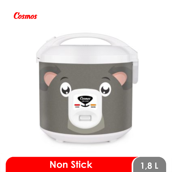 Cosmos Rice Cooker Nonstick 1.8 Liter - CRJ3307K | CRJ-3307K | CRJ-3307 K Koala